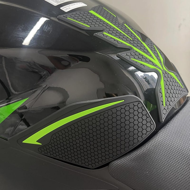 BYEMTTY Motorcycle Tank Grip Protector Pads, Anti-Slip Honeycomb Design, Compatible with Suitable for Kawasaki Ninja250 Ninja400 2018-2024 Z250 Z400 2019-2024 Ninja500 Z500 2024- (green) - Image 2